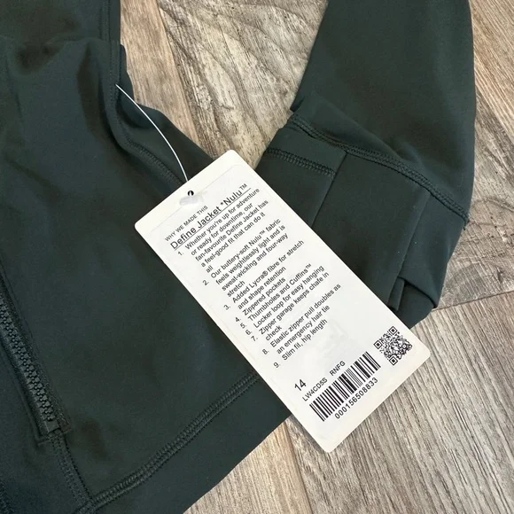 NEW with tags! Lululemon Define Jacket *Nulu Rainforest Green sz 14 - Picture 4 of 8